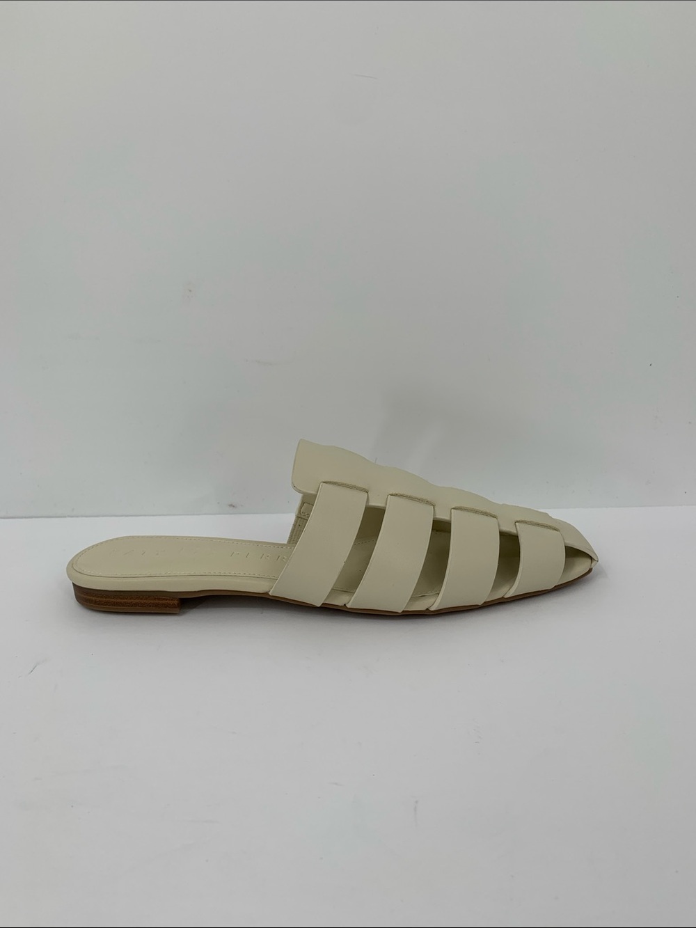 Katy Perry Confidant fisherman mule slide strappy flat shoe cream tan new 9.5
